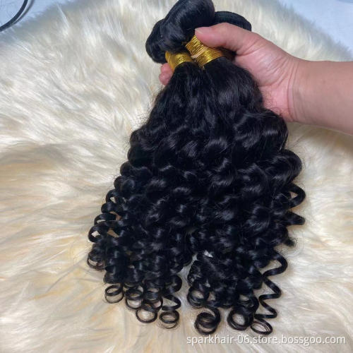 10a Virgin Human Hair 3 Bundles Cuticle Aligned Cutical FUMI Curl Brazilian Hair Weave for Black Women FUNMI Curly Extensions